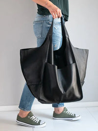 Vintage Large Capacity Soft Leather Tote Bag