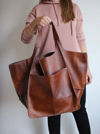 Vintage Large Capacity Soft Leather Tote Bag