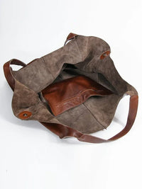 Vintage Large Capacity Soft Leather Tote Bag