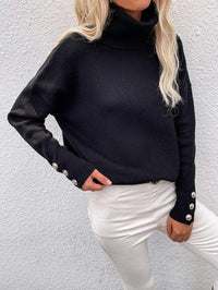 Women's Long Sleeve Mock Neck Sweater