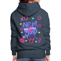 Never Stop Dreaming Premium Graffiti Hoodie - heather denim