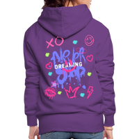 Never Stop Dreaming Premium Graffiti Hoodie - purple 