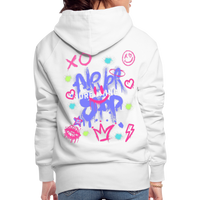 Never Stop Dreaming Premium Graffiti Hoodie - white