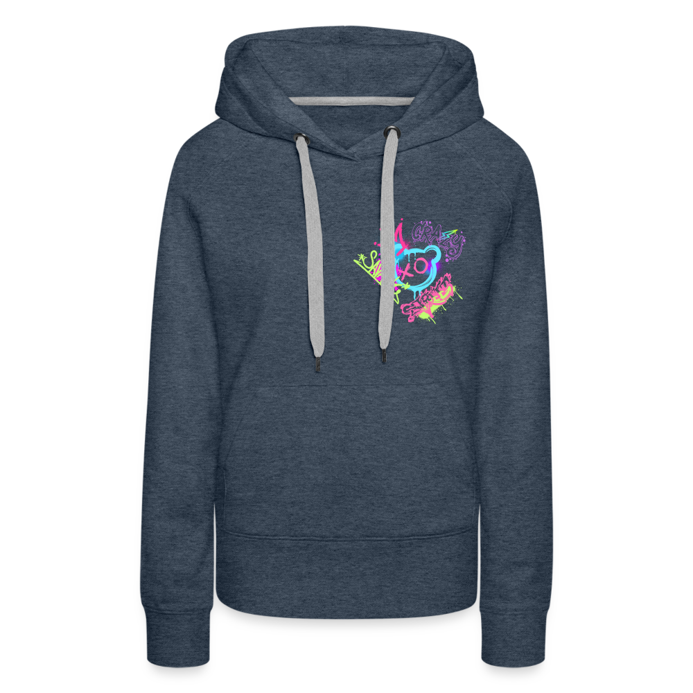 Never Stop Dreaming Premium Graffiti Hoodie - heather denim