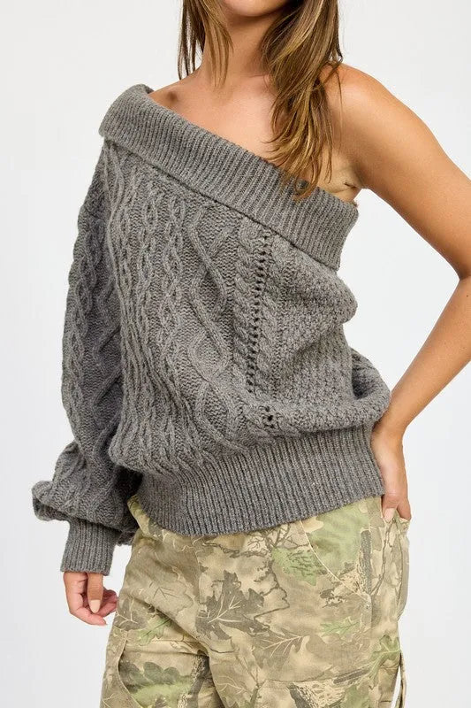 Oversized One Shoulder Sweater