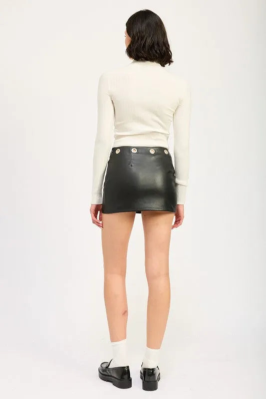 Grommet Micro Mini Skirt