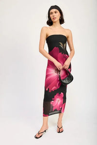 Floral Tube Midi Dress