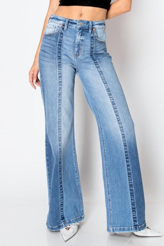 Tummy Control Jeans 90'S Vintage High Rise Wide Jeans