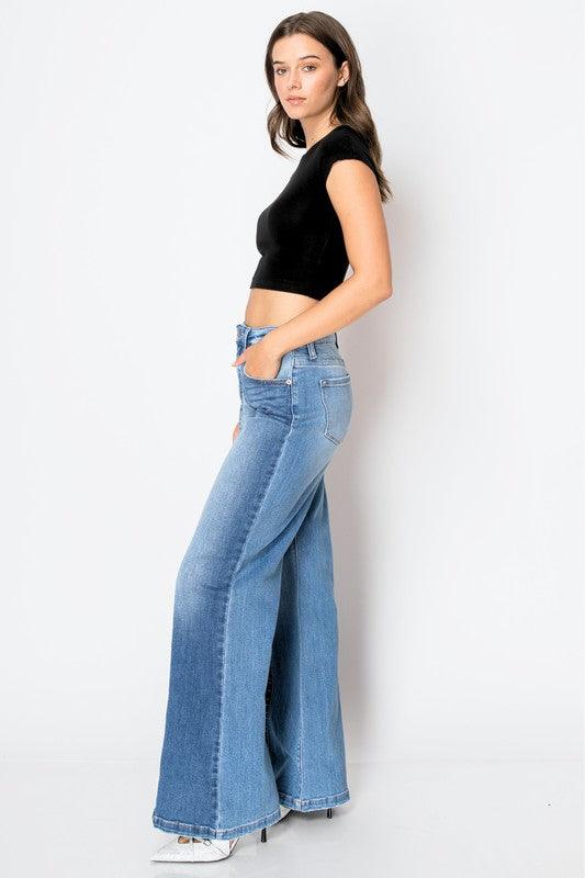 Tummy Control Jeans 90'S Vintage High Rise Wide Jeans