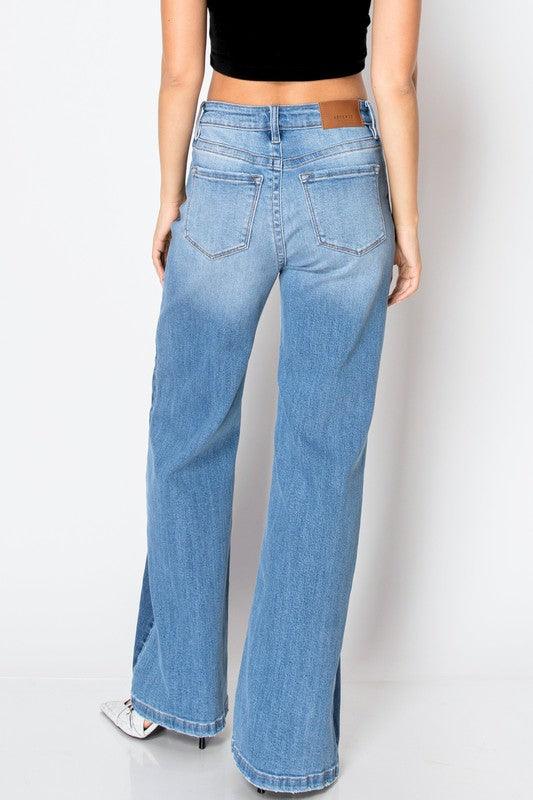 Tummy Control Jeans 90'S Vintage High Rise Wide Jeans