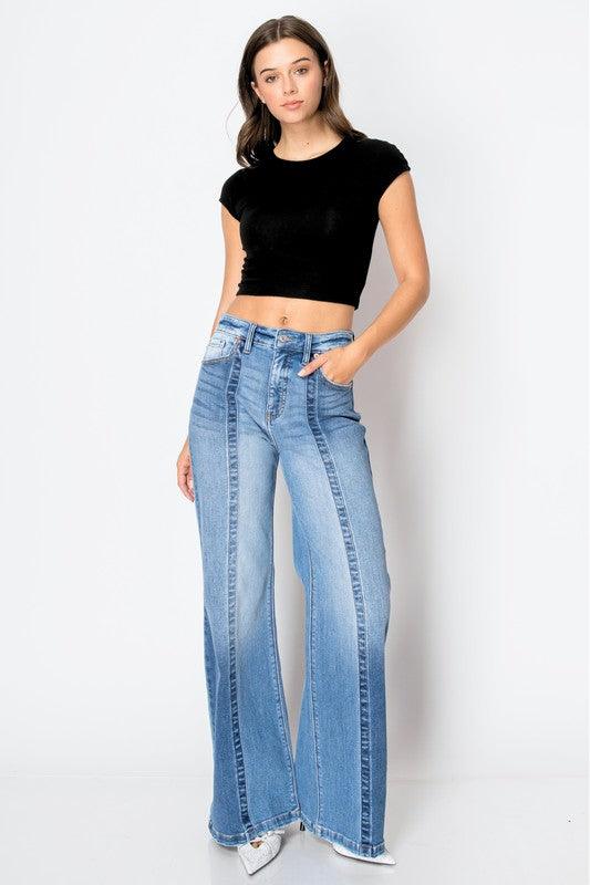 Tummy Control Jeans 90'S Vintage High Rise Wide Jeans