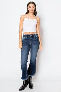 Corset Jeans High Rise Crop Flare