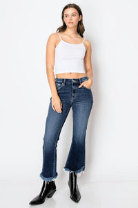 Corset Jeans High Rise Crop Flare