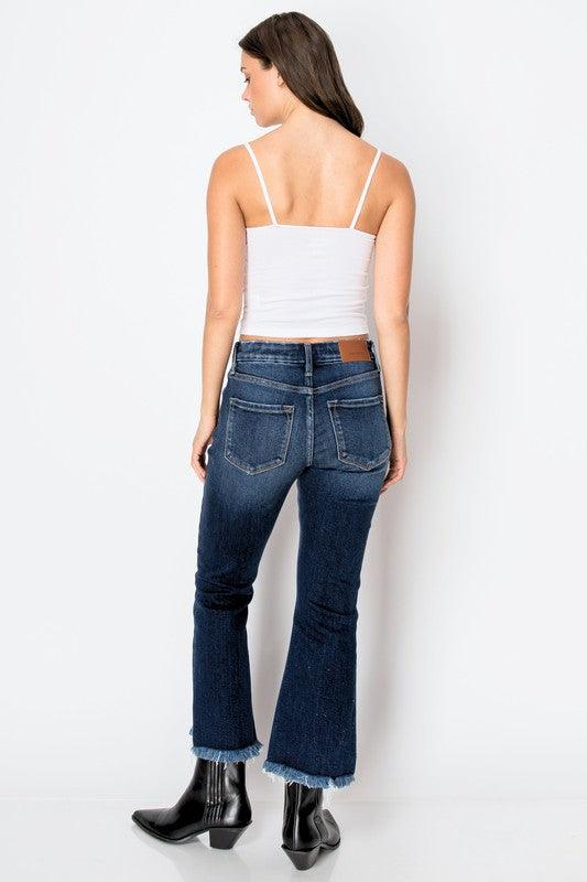 Corset Jeans High Rise Crop Flare