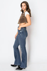 Corset Jeans High Rise Phone Pocket Bootcut