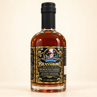 Brasshowl Reserve premium alcohol-free dog whiskey mocktail front bottle 375 mL