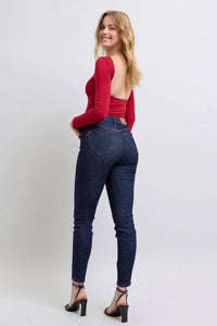 Judy Blue Full Size Heart Shaped Back Pockets Skinny Jeans