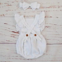 Organic Cotton Summer Baby Girl Playsuit