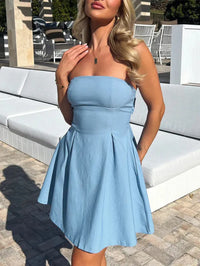 Waist Tube Top Short Evening Dress