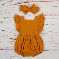 Organic Cotton Summer Baby Girl Playsuit