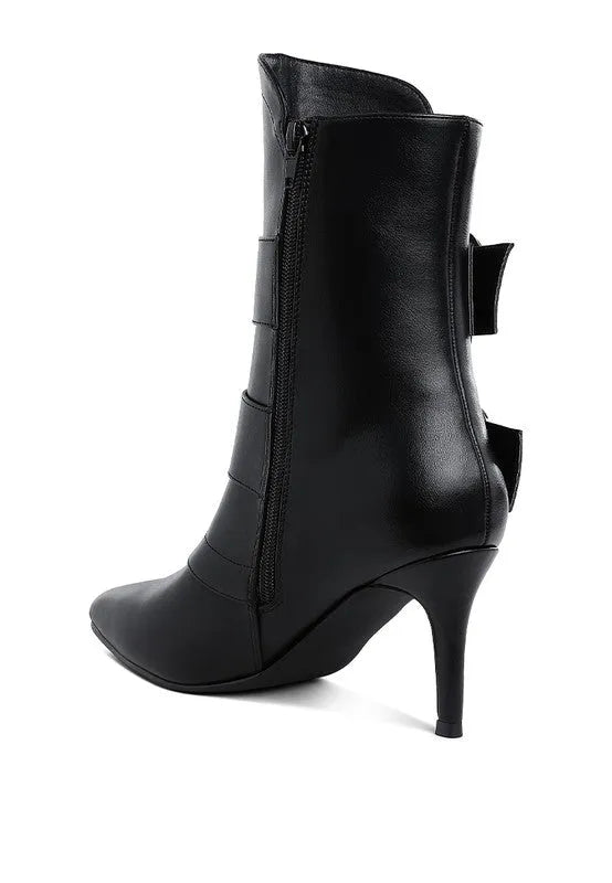 Ebera Chunky Buckle Strap Ankle Boots