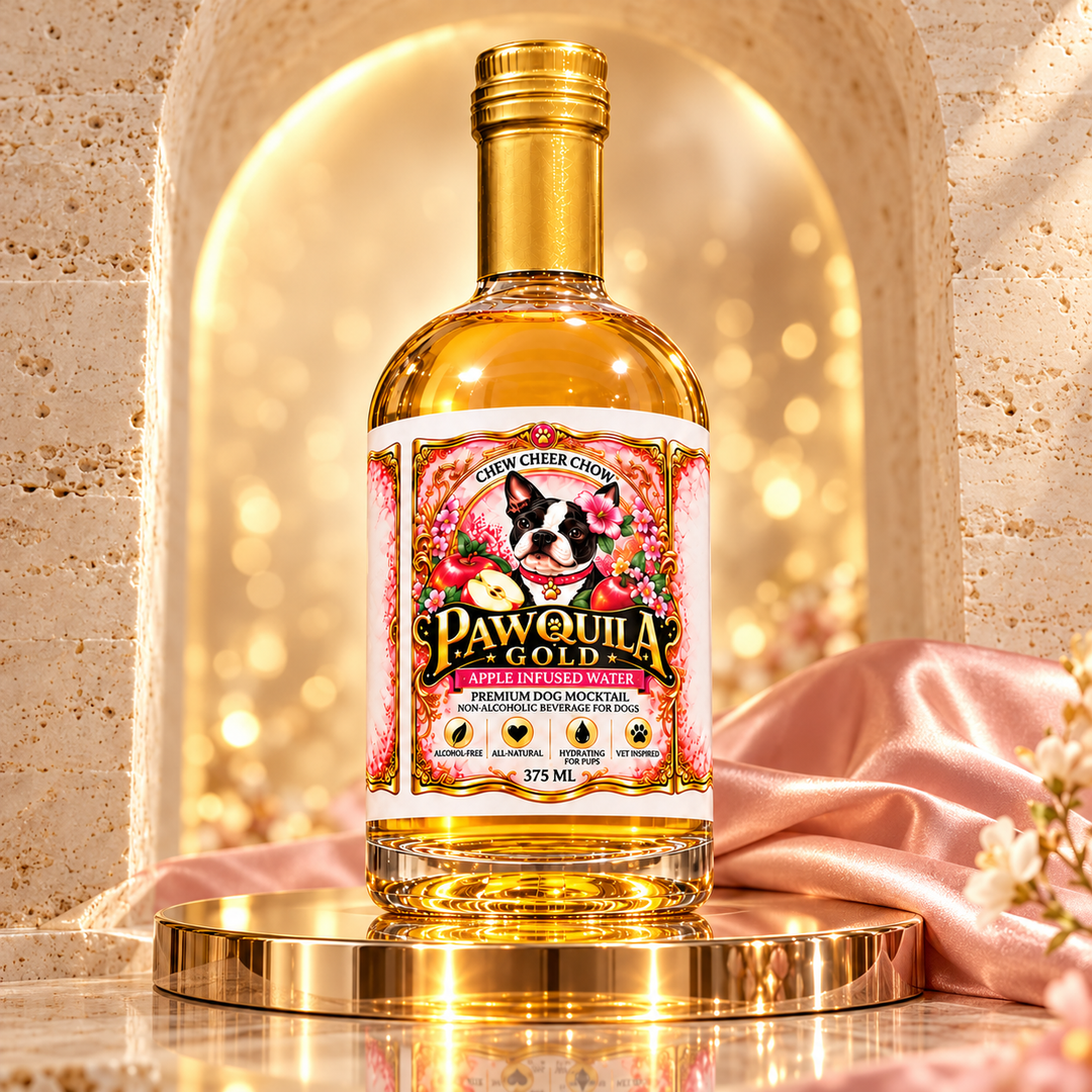 Pawquila Gold – Apple-Infused Non-Alcoholic Dog Mocktail | 375 mL