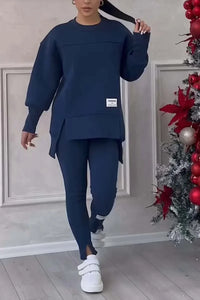 Women's Long-sleeved Sweater with Leggings Set