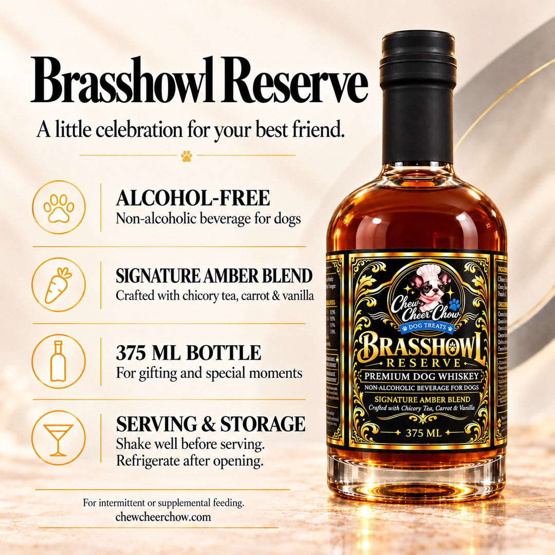 Brasshowl Reserve dog mocktail alcohol-free signature amber blend features