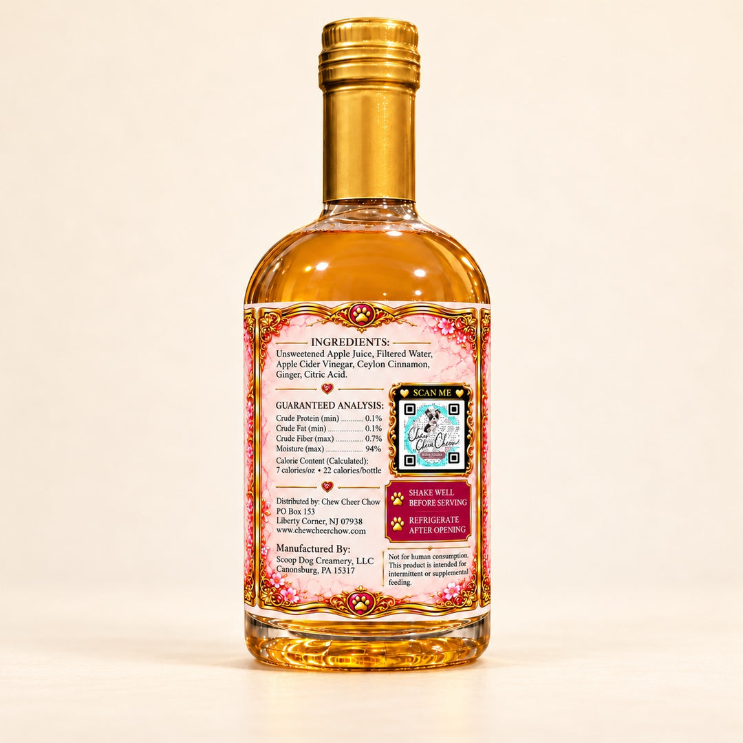Pawquila Gold dog mocktail ingredients and serving directions