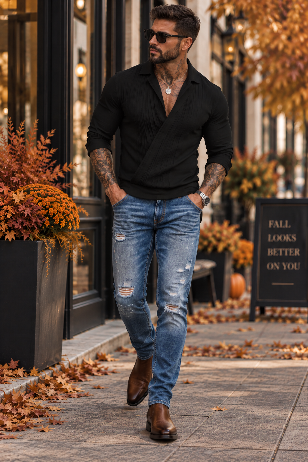 The Sterling Men’s Textured Long-Sleeve Pullover