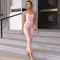 Sweetheart Neck Sleeveless Jumpsuit