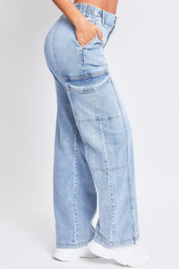 YMI Jeanswear High-Rise Straight Cargo Jeans - Jessiz Boutique