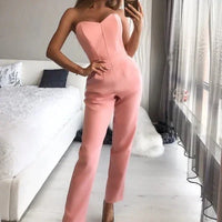 Sweetheart Neck Sleeveless Jumpsuit