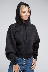 Acid Wash Fleece Hoodie - Jessiz Boutique