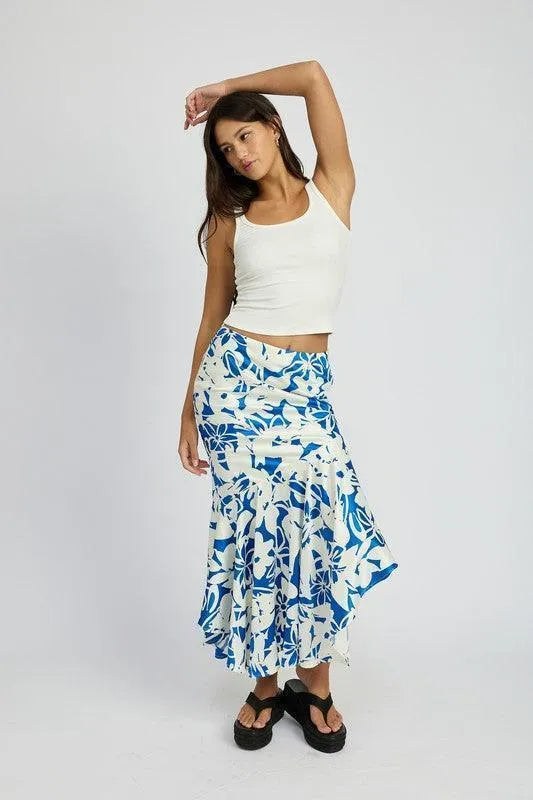 Asymmetrical Ruffle Hem Skirt - Jessiz Boutique