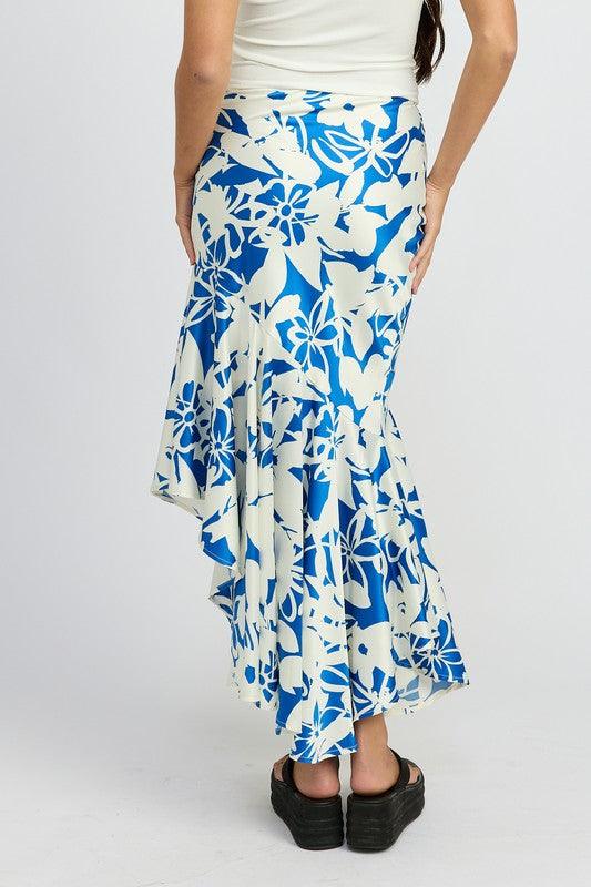 Asymmetrical Ruffle Hem Skirt - Jessiz Boutique