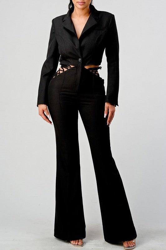 Athina Business Casual Blazer Pants Set - Jessiz Boutique