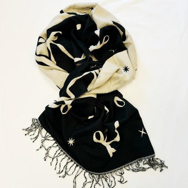 Ballerina Bow Fringed Scarf - Jessiz Boutique