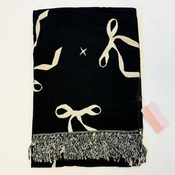 Ballerina Bow Fringed Scarf - Jessiz Boutique