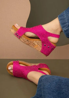 BARBARA RHINESTONE COVERED WEDGES - Jessiz Boutique