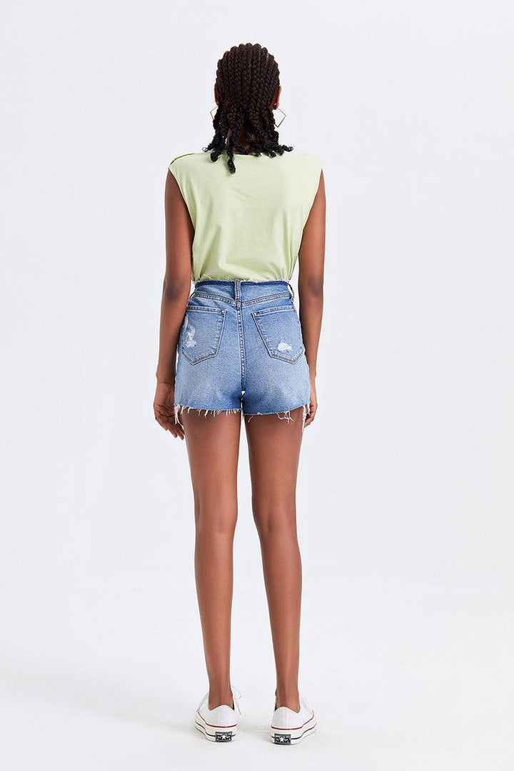 BAYEAS High Rise Bandless Denim Shorts - Jessiz Boutique