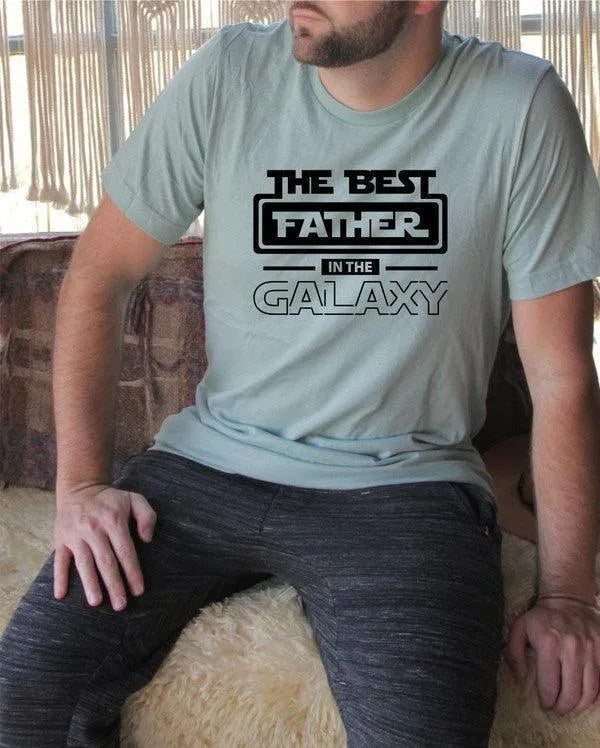 Best Father in the Galaxy Graphic Mens Tee - Jessiz Boutique