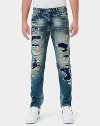 Boro Repair Straight Denim - Jessiz Boutique