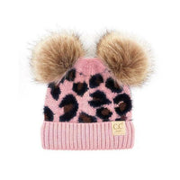 C.C Double Pom Baby Leopard Beanie - Jessiz Boutique