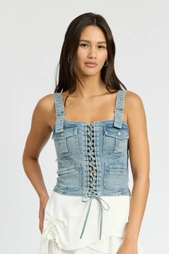 Cargo Denim Corset - Jessiz Boutique