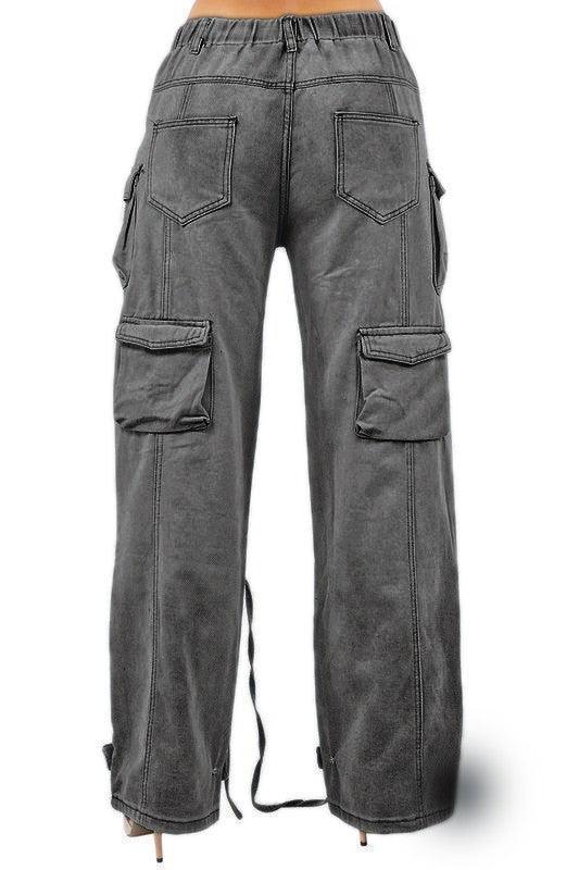 Cargo Style Denim Style Denim Pants - Jessiz Boutique