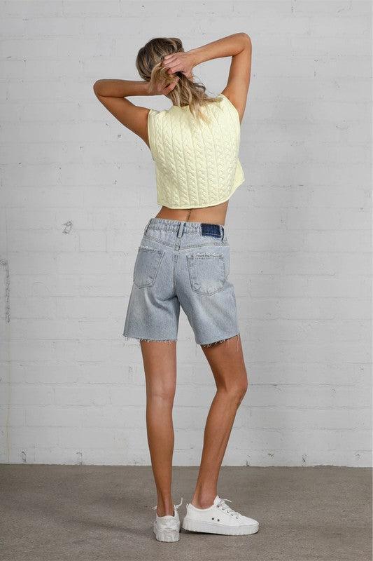 Casual High Rise Bermuda Shorts - Jessiz Boutique