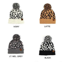 CC Leopard Pom Beanie - Jessiz Boutique