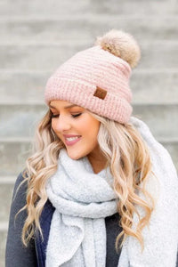 CC Ultra Soft Fur Pom Beanie - Jessiz Boutique