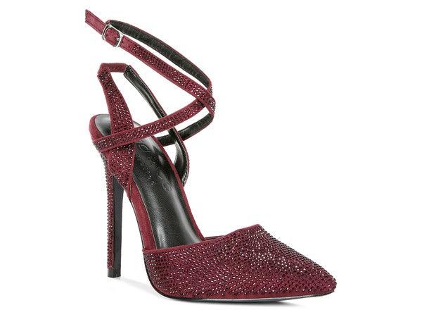 Charmer Rhinestone Embellished Stiletto Sandals - Jessiz Boutique